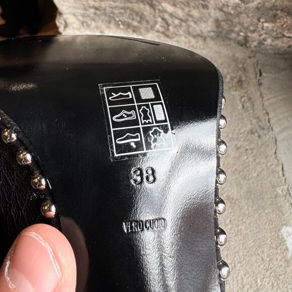 Alexander Wang Black Lyra Over the Knee Lace Studded Boots - Picture 15 of 15